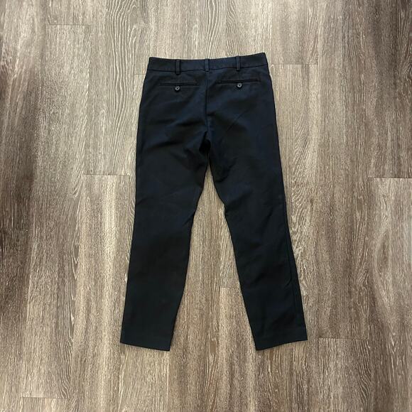 GUC Club Monaco Black Slim Straight Ankle Trousers Size 8 Cotton Blend Work Pant - Picture 3 of 10